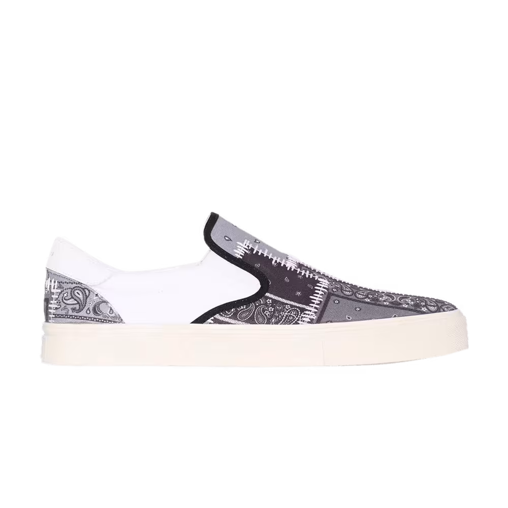 Amiri Bandana Reconstructed Slip-On Patchwork - Black