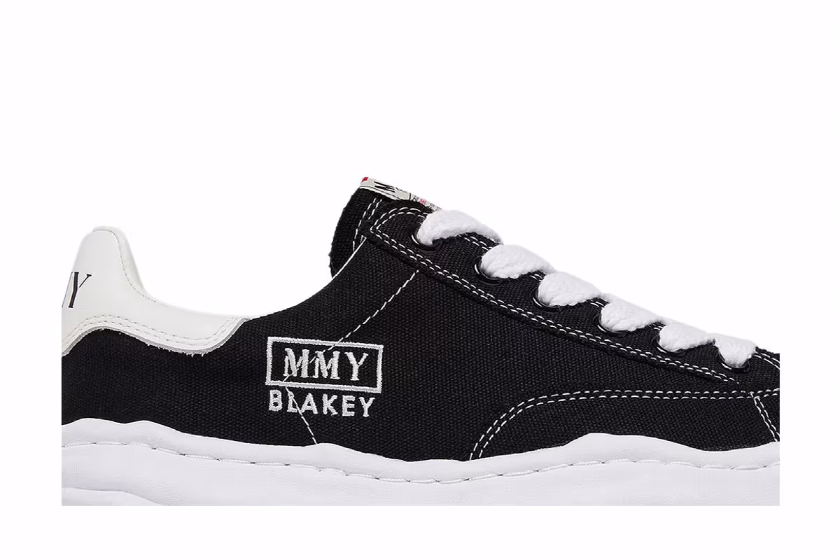 Maison Mihara Yasuhiro Blakey OG Sole Canvas Low Black White, view 3