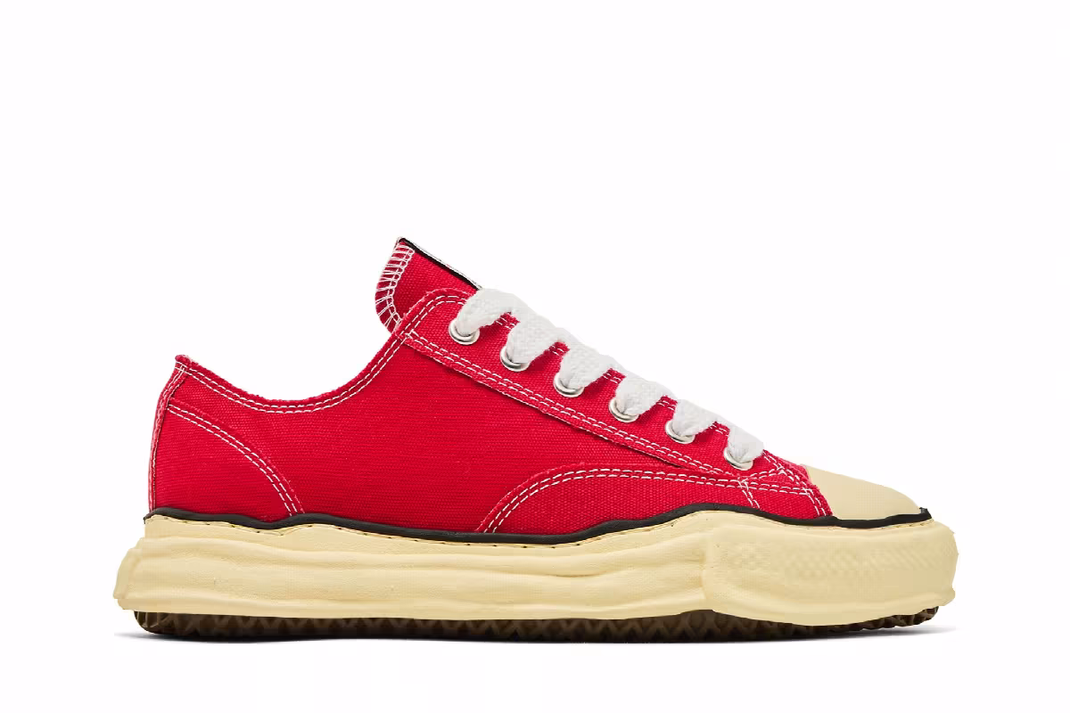 Maison Mihara Yasuhiro Peterson OG Sole Canvas Low Red, view 2