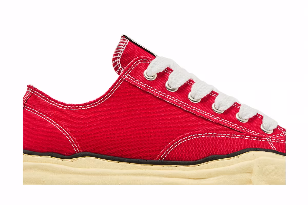 Maison Mihara Yasuhiro Peterson OG Sole Canvas Low Red, view 3
