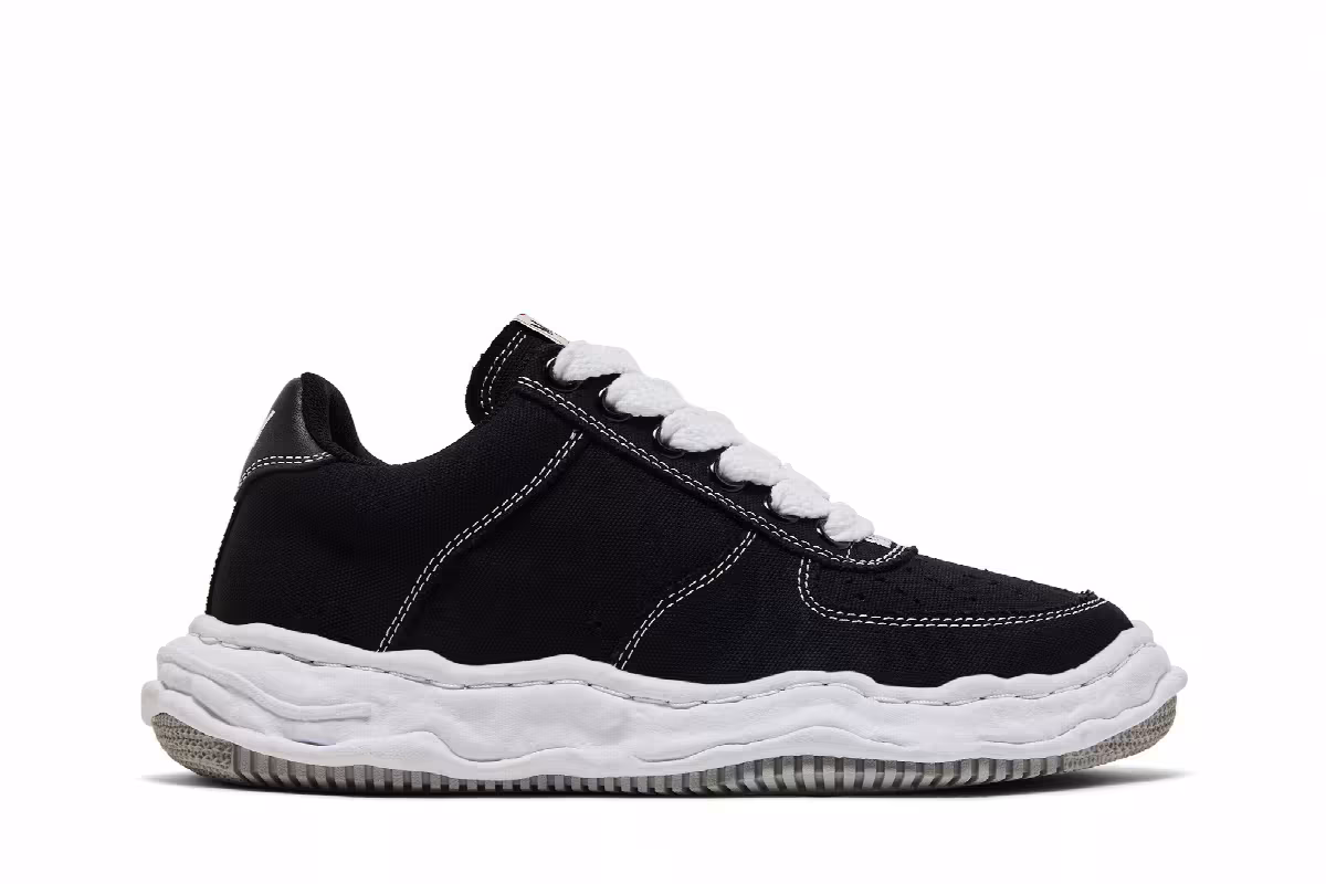 Maison Mihara Yasuhiro Wayne OG Sole Canvas Low Black, view 2