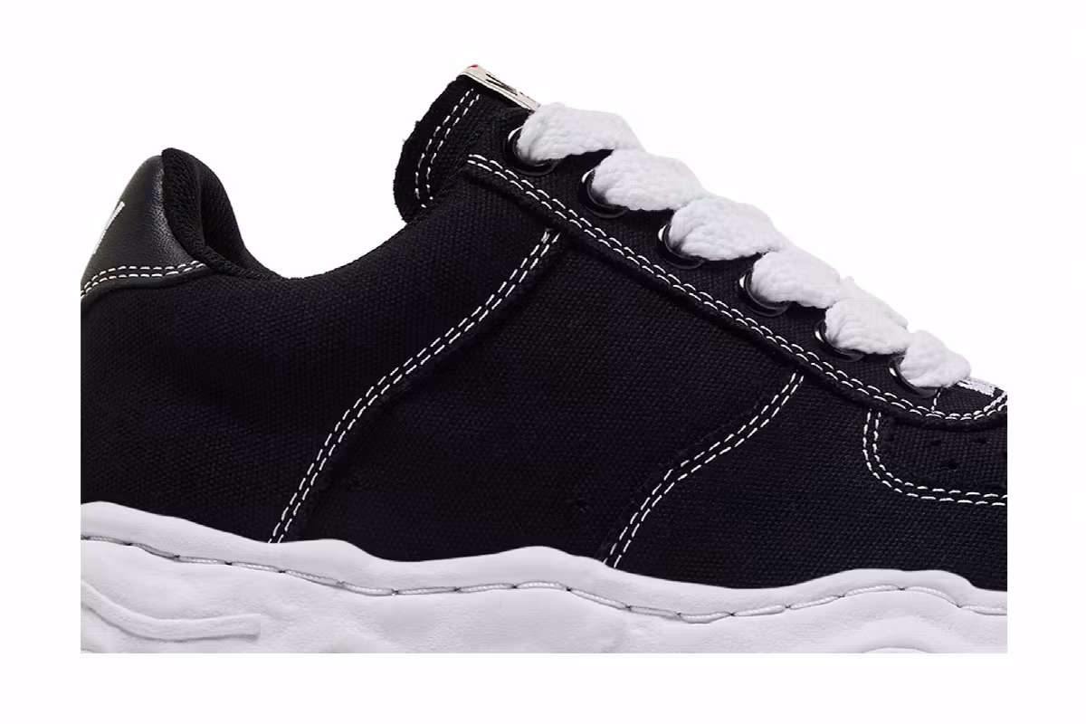 Maison Mihara Yasuhiro Wayne OG Sole Canvas Low Black, view 3