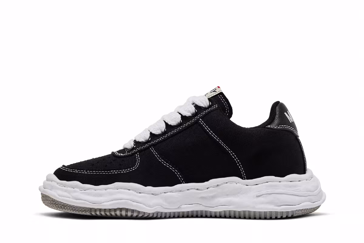 Maison Mihara Yasuhiro Wayne OG Sole Canvas Low Black, view 4