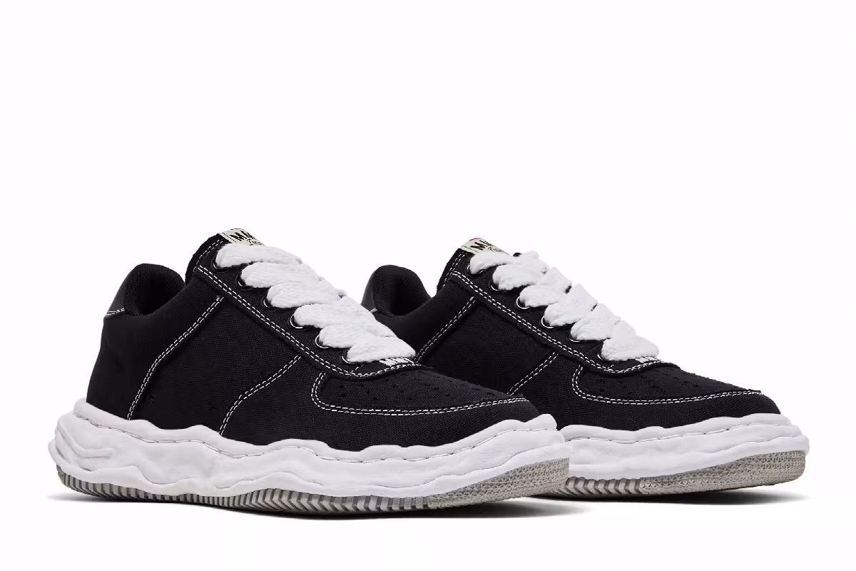Maison Mihara Yasuhiro Wayne OG Sole Canvas Low Black, view 9