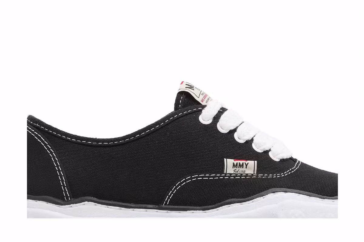 Maison Mihara Yasuhiro Baker OG Sole Canvas Low Black, view 3