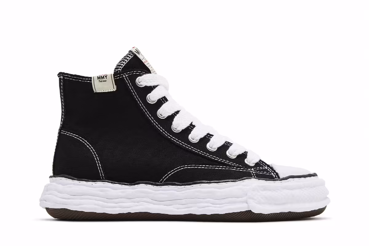 Maison Mihara Yasuhiro Peterson 23 OG Sole Canvas High Black White, view 2
