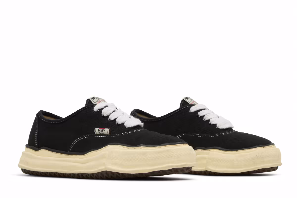 Maison Mihara Yasuhiro Baker OG Sole Vintage Canvas Low Black, view 9