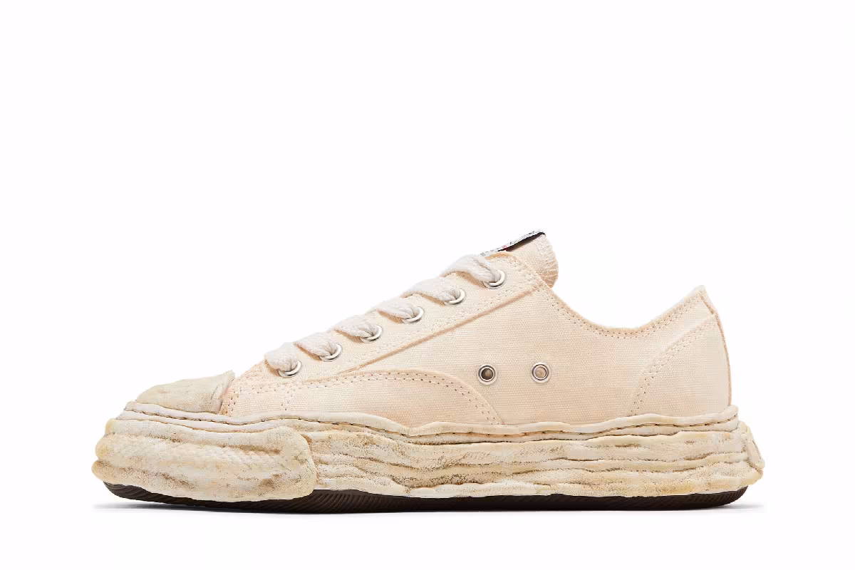 Maison Mihara Yasuhiro Peterson 23 OG Sole Garment Dyed Canvas Low Beige, view 4