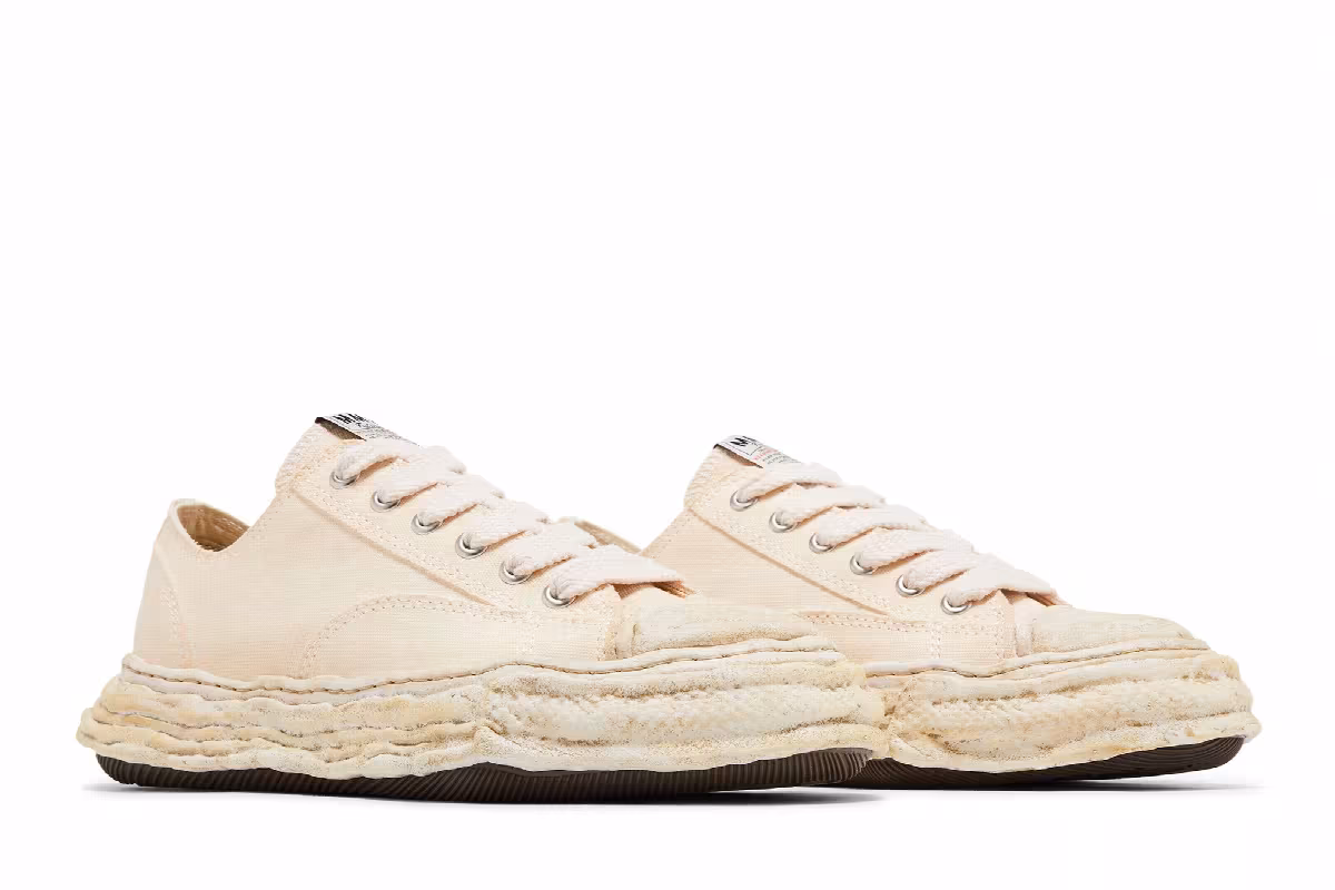 Maison Mihara Yasuhiro Peterson 23 OG Sole Garment Dyed Canvas Low Beige, view 9
