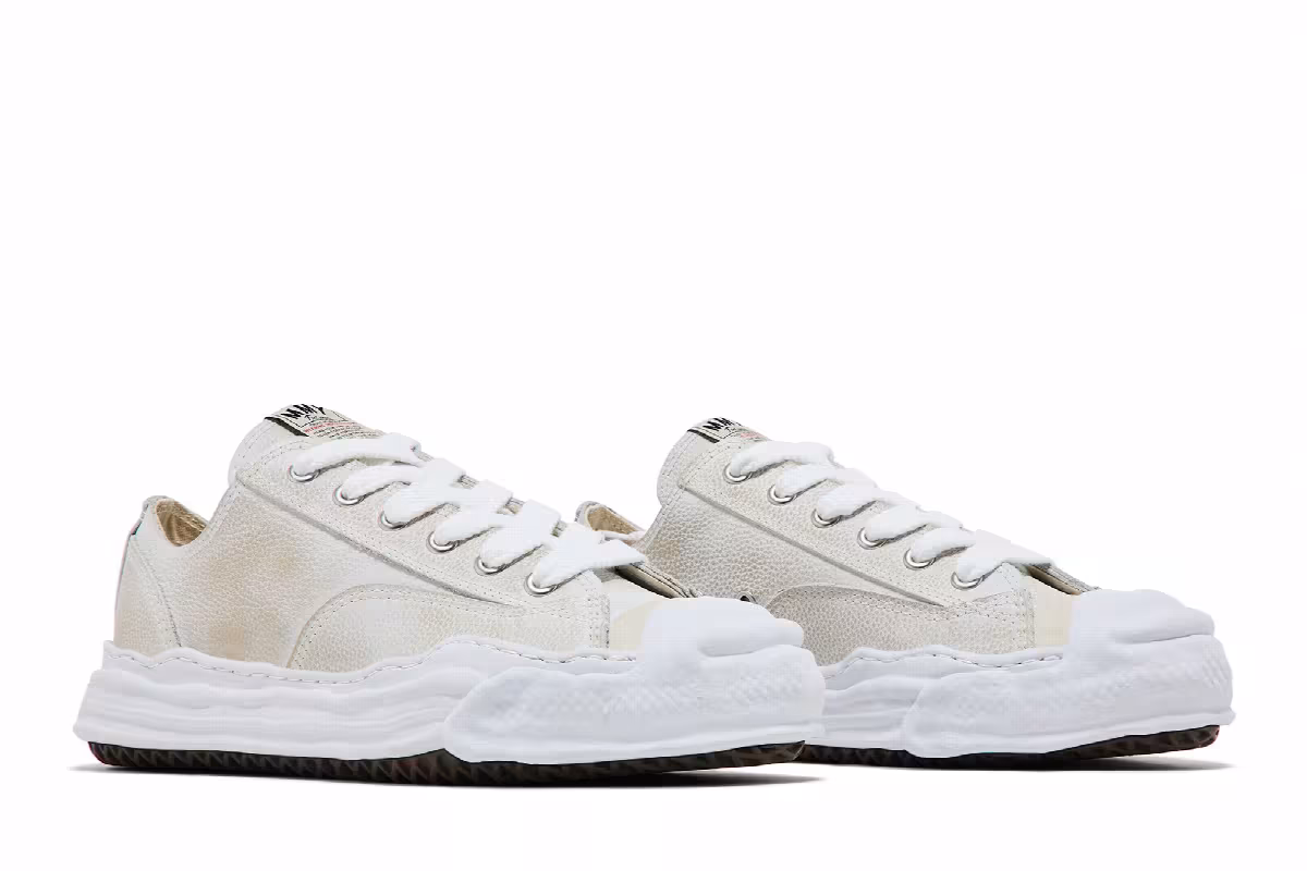 Maison Mihara Yasuhiro Hank OG Sole Brushed Shrink Leather Low White, view 9