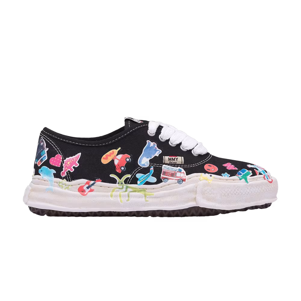 Maison Mihara Yasuhiro Baker OG Sole Sticker Printed Canvas Low Black