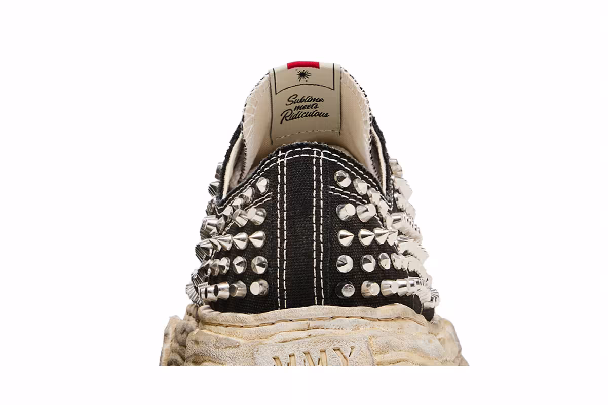 Maison Mihara Yasuhiro Peterson 23 OG Sole Studded Canvas Low Black, view 8