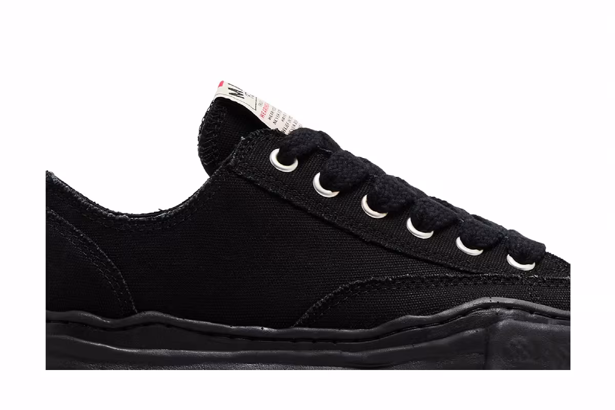 Maison Mihara Yasuhiro Peterson OG Sole Canvas Low Triple Black, view 3