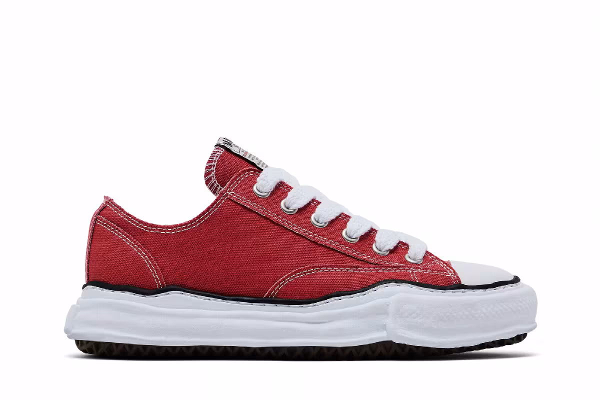 Maison Mihara Yasuhiro Peterson OG Sole Canvas Low Red, view 2