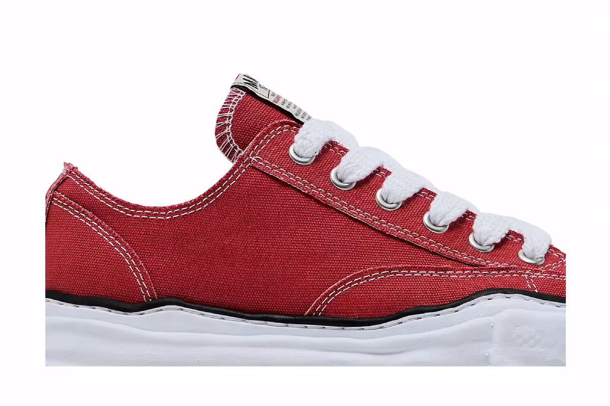 Maison Mihara Yasuhiro Peterson OG Sole Canvas Low Red, view 3