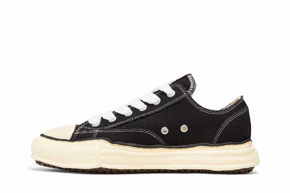 Maison Mihara Yasuhiro Peterson OG Sole Canvas Low Black, view 4