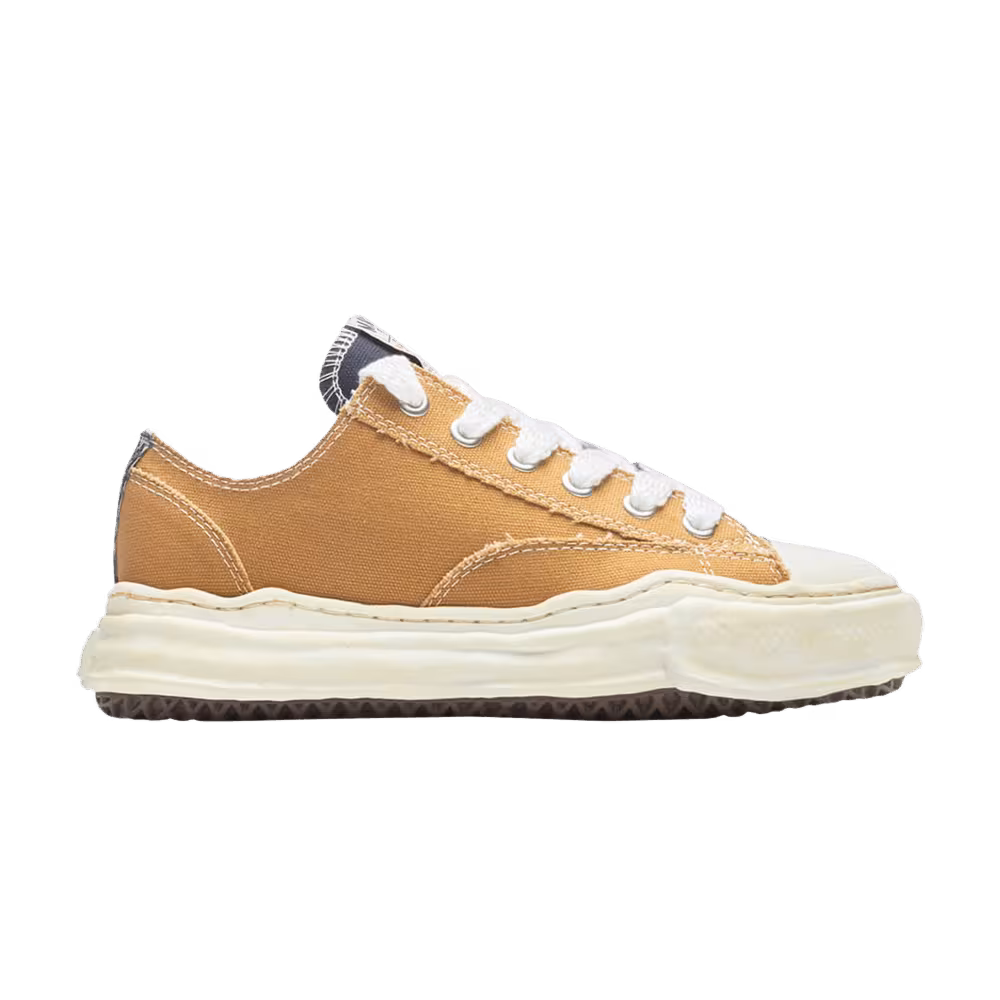 Maison Mihara Yasuhiro Peterson OG Sole Overdyed Canvas Low Yellow Green Mismatched