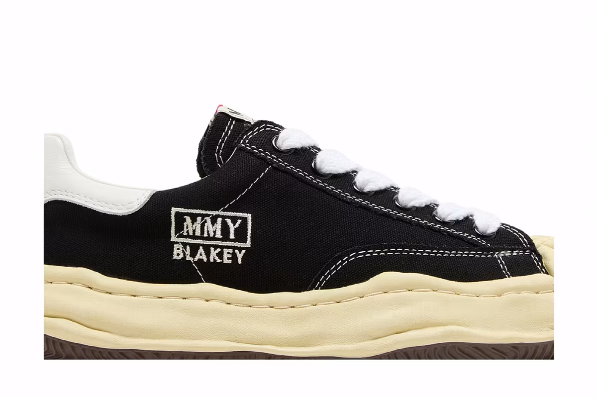 Maison Mihara Yasuhiro Blakey OG Sole Vintage Canvas Low Black, view 3