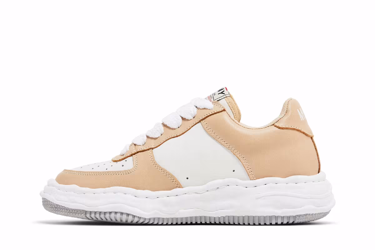 Maison Mihara Yasuhiro Wayne OG Sole Leather Low Beige White, view 4