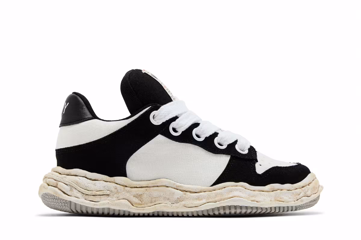 Maison Mihara Yasuhiro Wayne Puffer OG Sole Canvas Low Black White, view 2