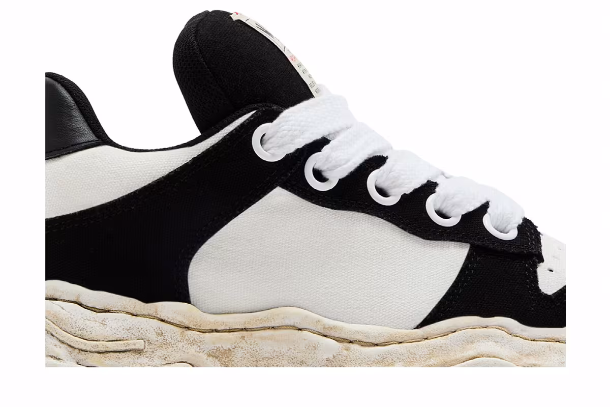 Maison Mihara Yasuhiro Wayne Puffer OG Sole Canvas Low Black White, view 3