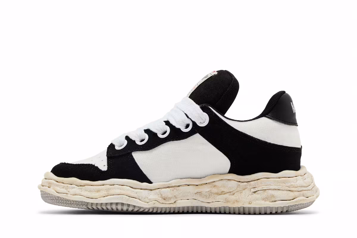 Maison Mihara Yasuhiro Wayne Puffer OG Sole Canvas Low Black White, view 4