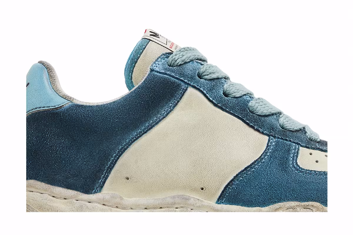 Maison Mihara Yasuhiro Wayne OG Sole Distressed Leather Low Blue White, view 3