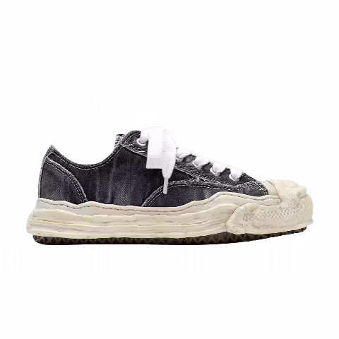 Maison Mihara Yasuhiro Hank OG Sole Bleach-Wash Denim Canvas Low 'Black'