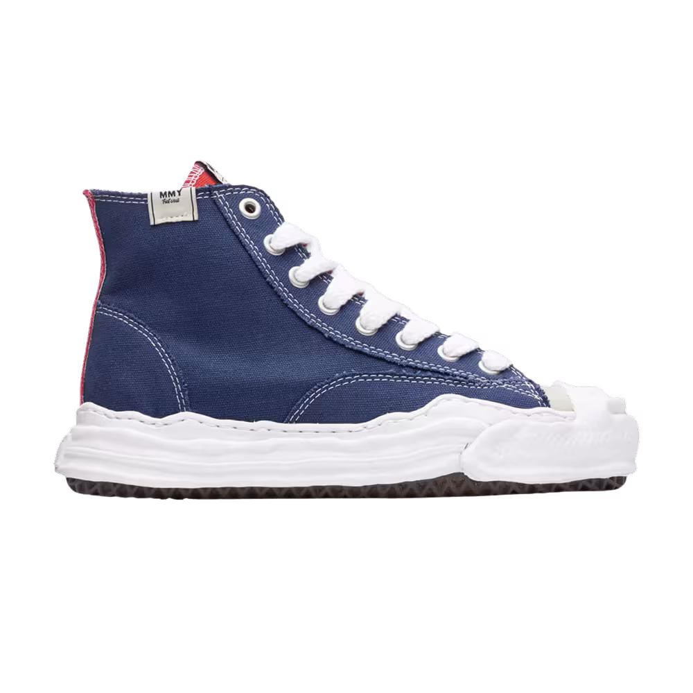Maison Mihara Yasuhiro Hank OG Sole Canvas High Navy Beige Mismatched