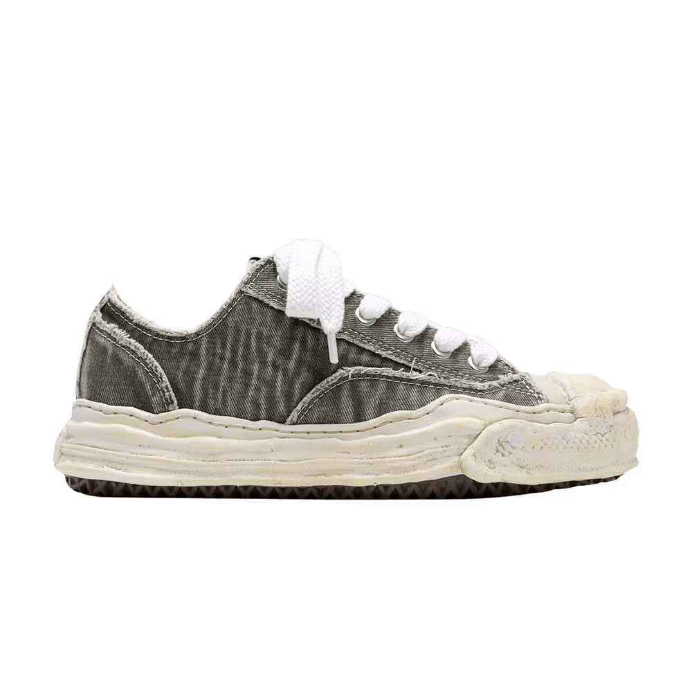 Maison Mihara Yasuhiro Hank OG Sole Bleach-Wash Denim Canvas Low Gray