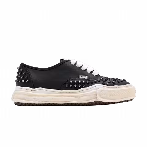 Maison Mihara Yasuhiro Baker OG Sole Studded Paint Canvas Low 'Triple Black'