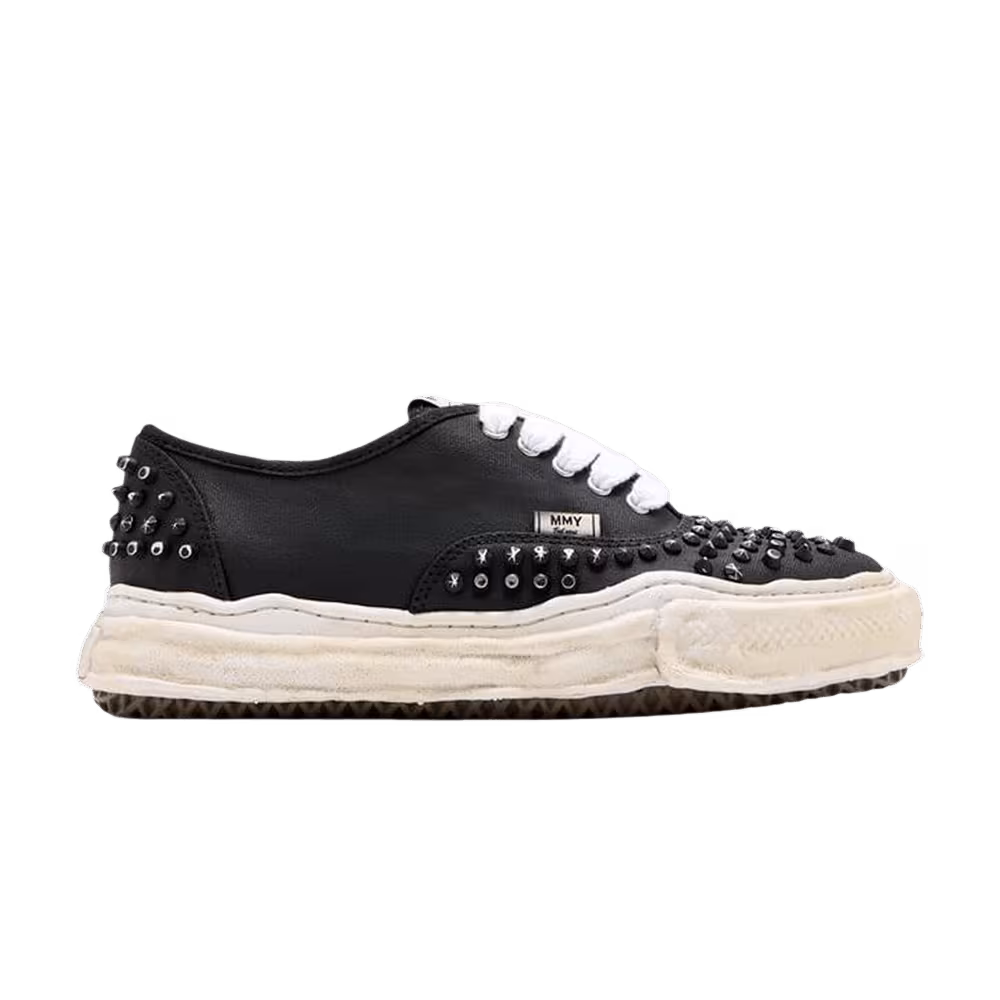 Maison Mihara Yasuhiro Baker OG Sole Studded Paint Canvas Low Triple Black