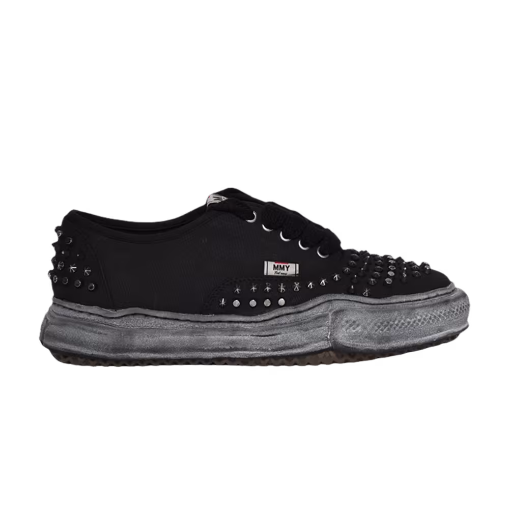Maison Mihara Yasuhiro Baker OG Studded Paint Canvas Low Black