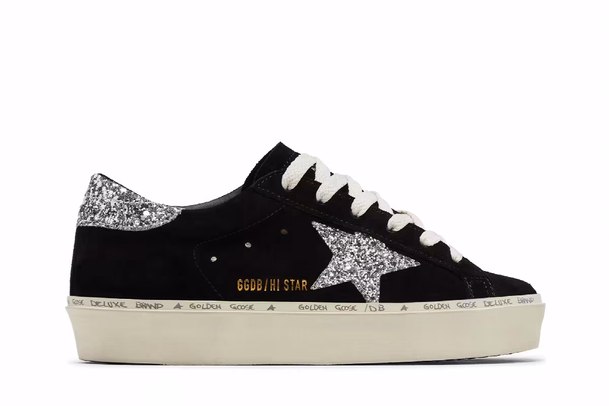 Golden Goose Women's Hi Star Black Silver, view 2