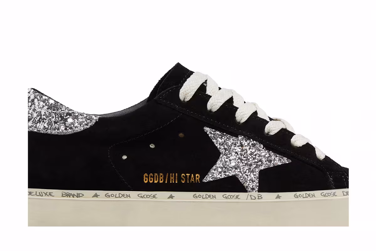 Golden Goose Women's Hi Star Black Silver, view 3