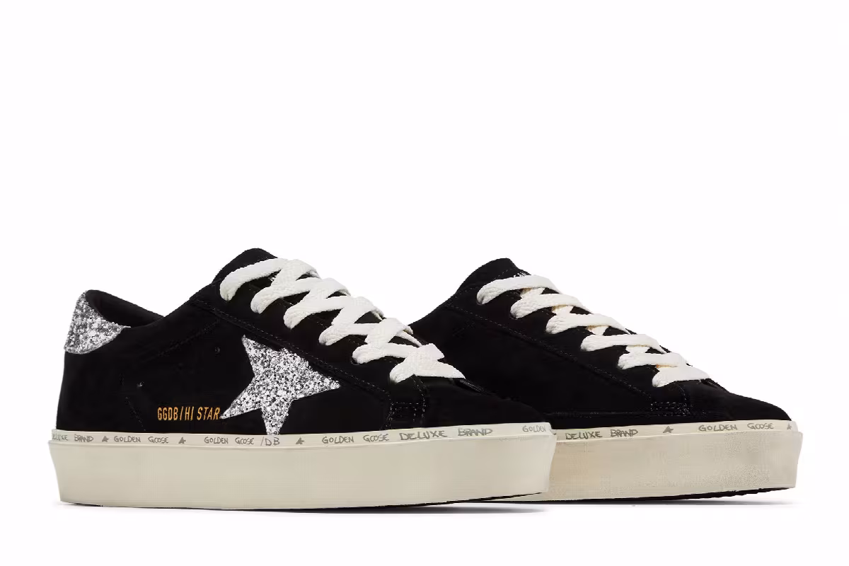 Golden Goose Women's Hi Star Black Silver, view 9