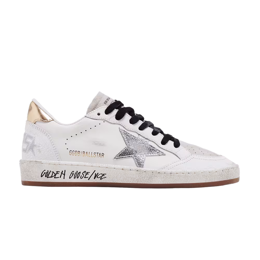 Golden Goose Women's Ball Star White Silver Gold