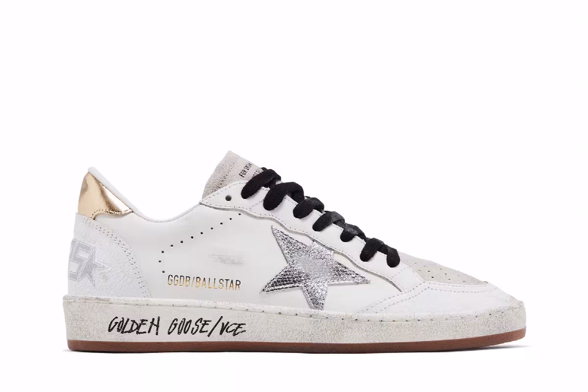 Golden Goose Women's Ball Star White Silver Gold, view 2