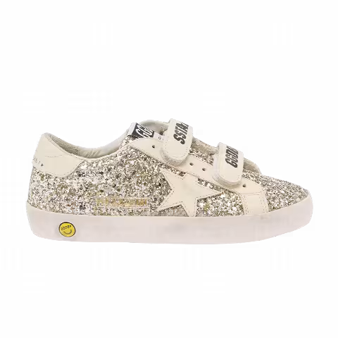 Golden Goose Old School Kids 'Platinum Glitter Cream'
