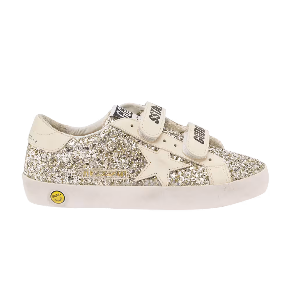 Golden Goose Old School Kids Platinum Glitter Cream
