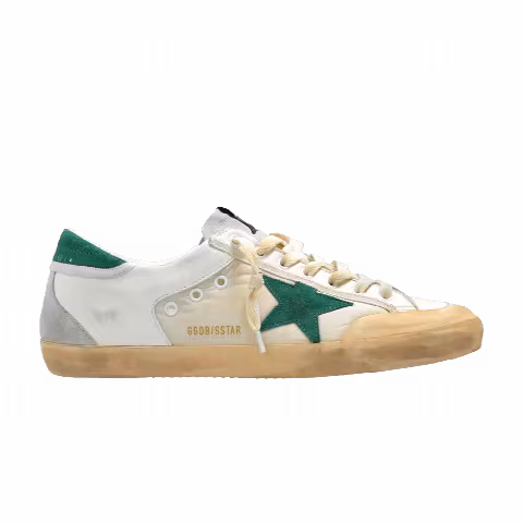 Golden Goose Superstar 'Distressed Panelled - White Green Ice'