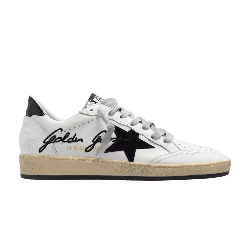 Golden Goose Women's Ball Star White Black Embellishment