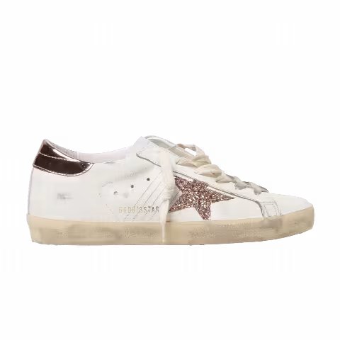 Golden Goose Wmns Superstar 'White Peach Pink Glitter'
