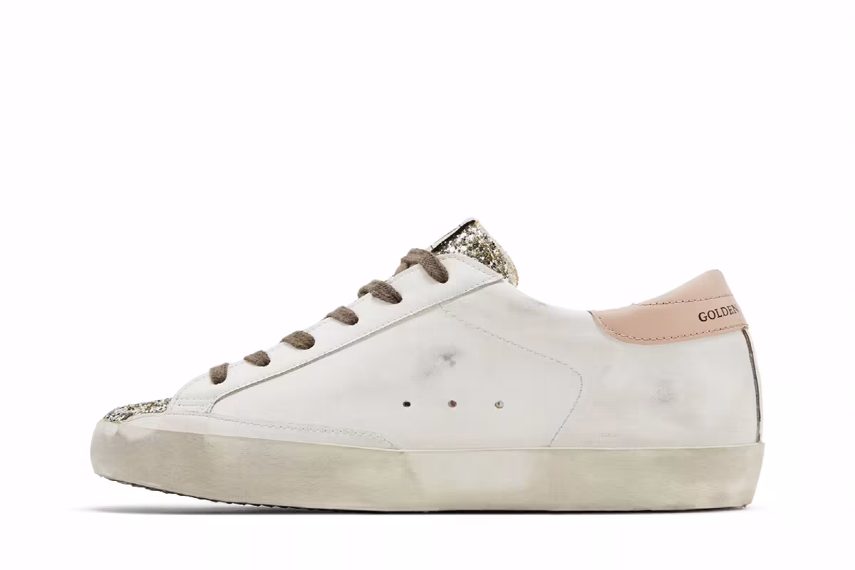 Golden Goose Women's Superstar Platinum Glitter Toe, view 4