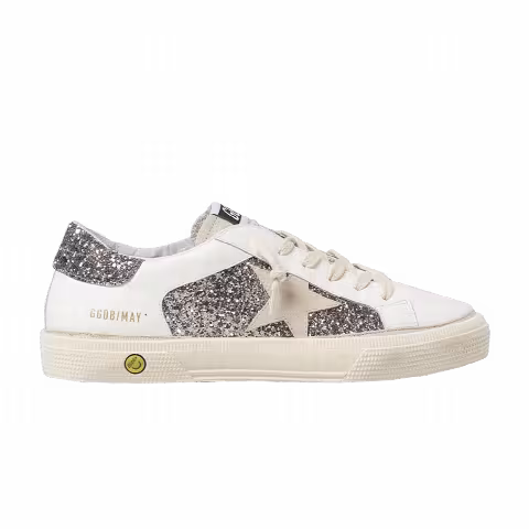 Golden Goose May Double Quarter Kids 'White Cinder Glitter'