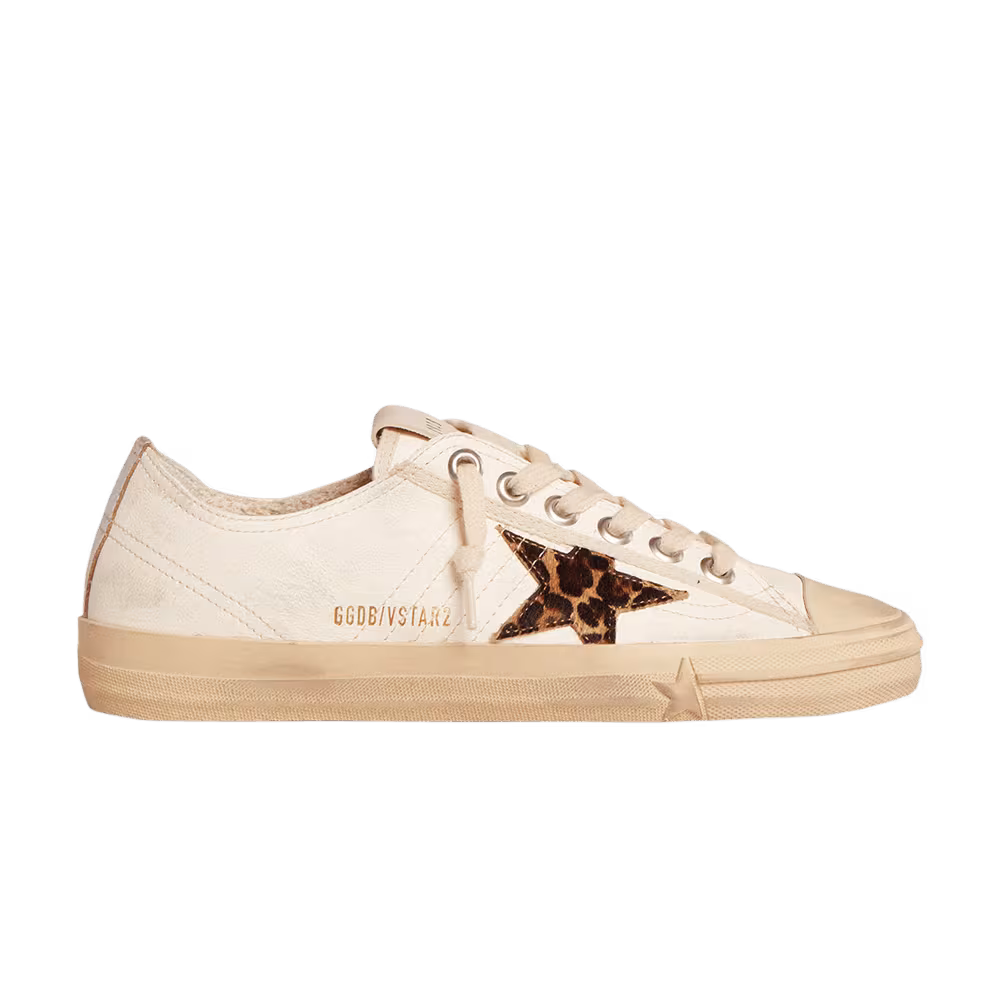 Golden Goose Women's V-Star LTD Beige Brown Leopard