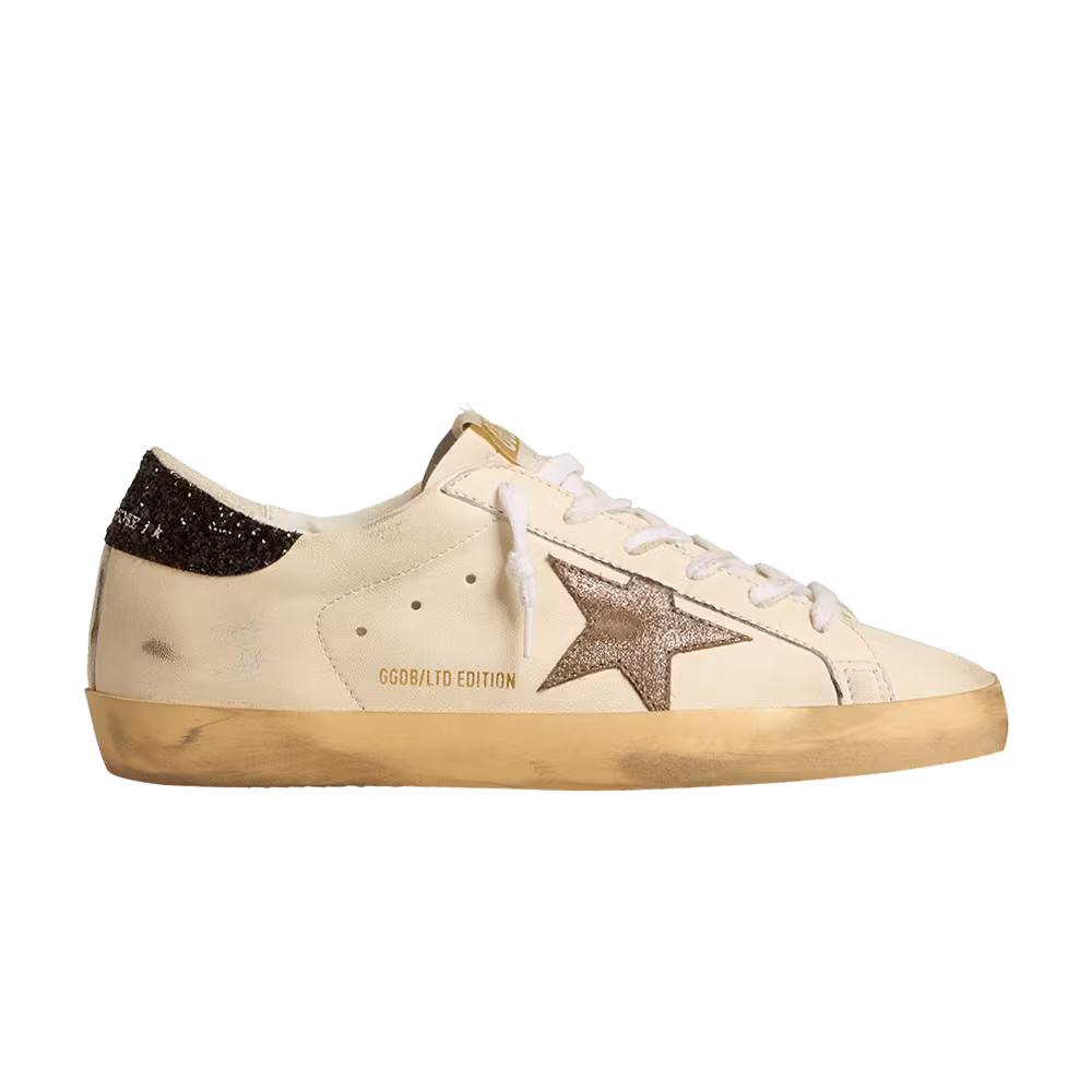Golden Goose Women's Superstar LTD White Light Brown Metallic