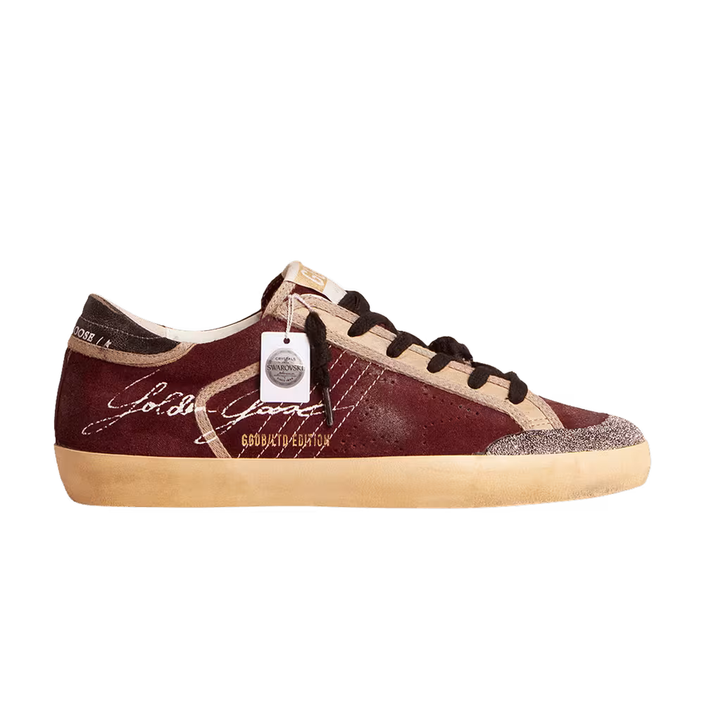 Swarovski x Golden Goose Women's Superstar Penstar LAB Burgundy