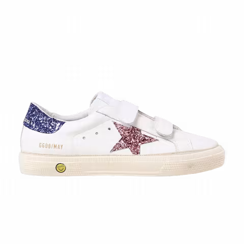 Golden Goose May School Kids 'White Red Blue Glitter'