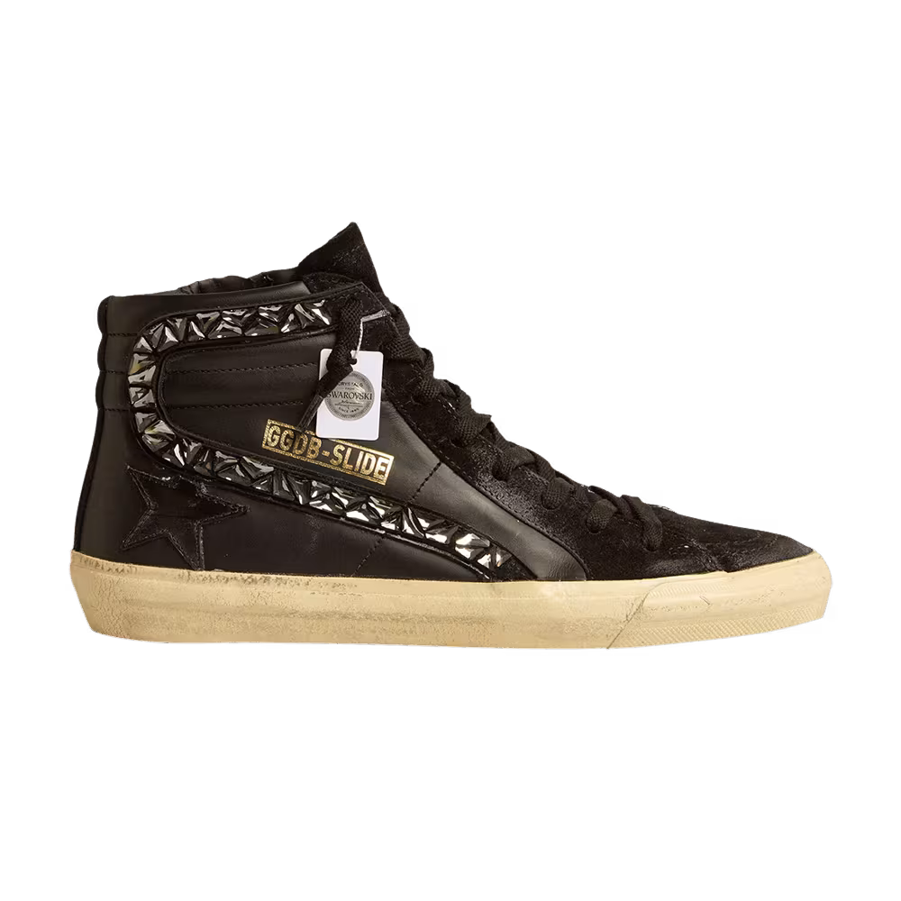 Swarovski x Golden Goose Women's Slide Sneaker Black Flash